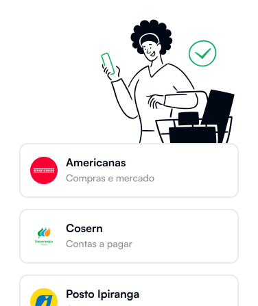 Tela da lista de parceiros do izacash